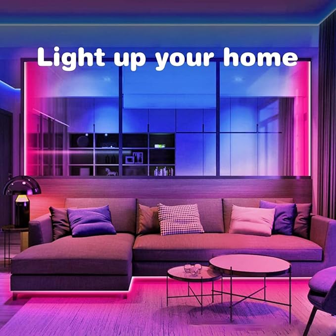 KSIPZE 32.8ft Led Strip Lights RGB Music Sync Color Changing Bluetooth Led - Image 5