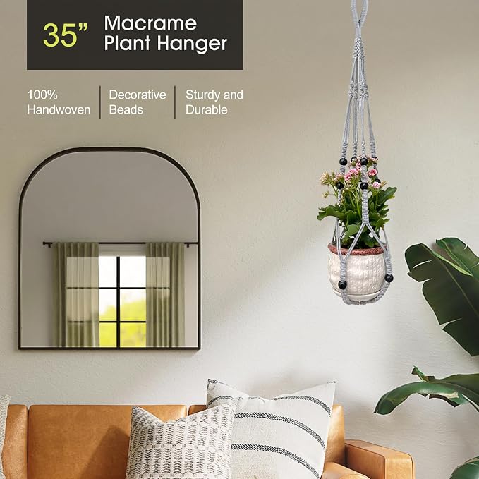 Macrame Plant Hanger for 5 to 10 Inch Plant Pots, Hanging Planter Basket Holder - Image 2