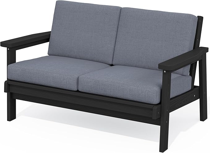 SERWALL HDPE Outdoor Patio Loveseat by SERWALL