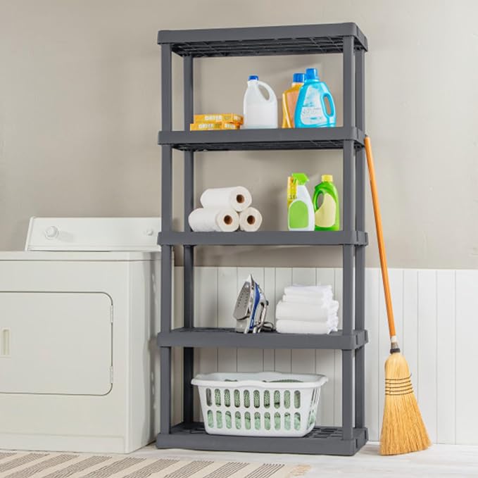 Sterilite 2-Pack 5 Shelf Unit, Heavy-Duty Shelving Storage Rack - Image 2