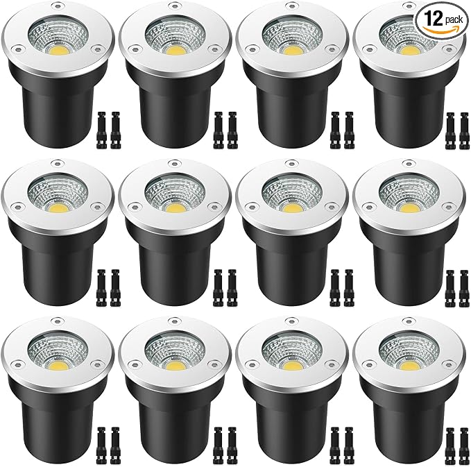 LED Landscape Lights, 12 Pack 7W Ground Lights by Unknown