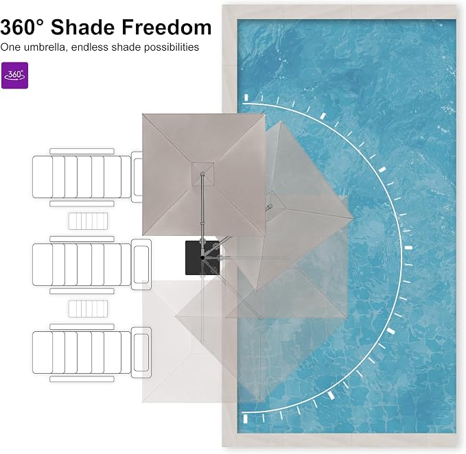 PURPLE LEAF 8 FT Outdoor Umbrella - Image 5