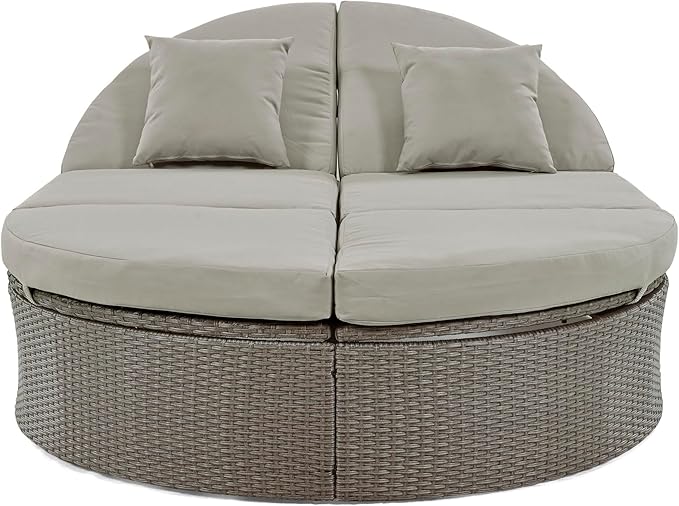 Merax Outdoor Sun Bed Patio 2-Person Daybed - Image 6