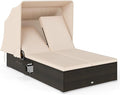 Tangkula Outdoor Rattan Daybed by TANGKULA