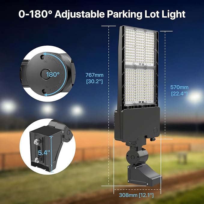 HYPERLITE Led Parking Lot Light - 400W UL Listed LED Stadium Lights - Image 3