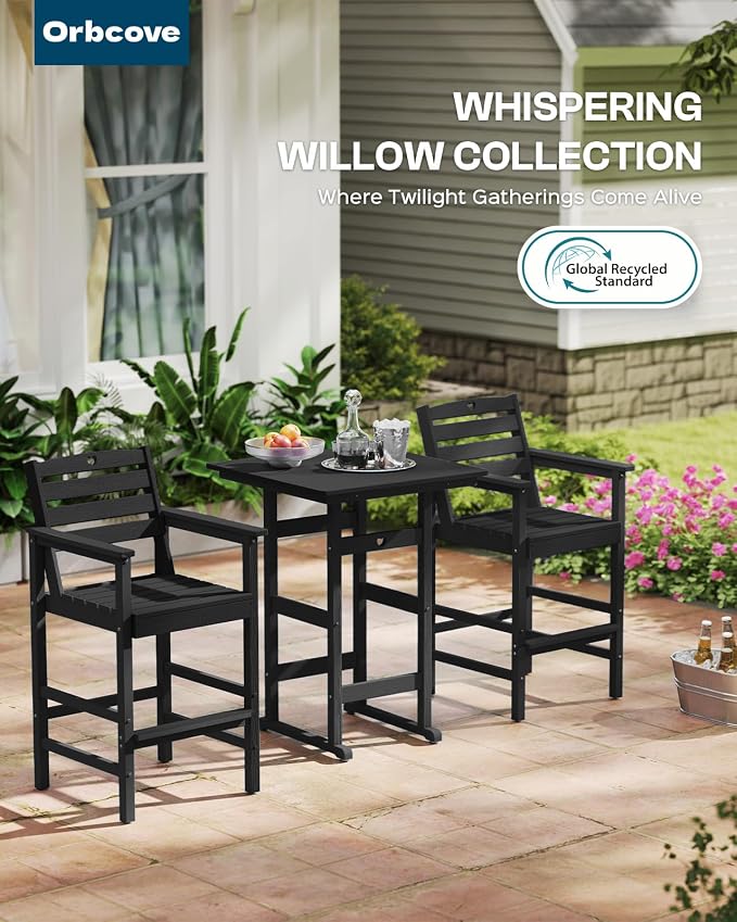 Patio Bar Table, Adirondack Table1 Pieces Set, Bar Height outdoor bar table Set - Image 7