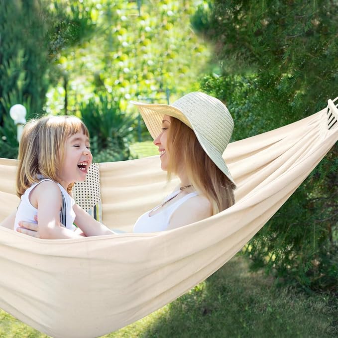 Chihee Cotton Hammock Large Soft Breathable Camping Hammock Holds Up to 660lbs - Image 2