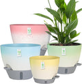4-Piece Planter Set, 12/10/9/8-inch Self-Watering Pots by Unknown