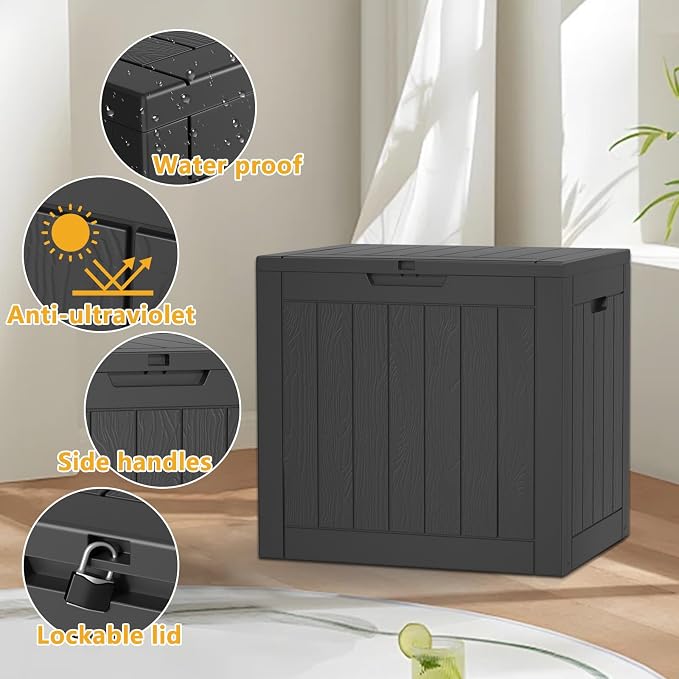 ROJIK 37 Gallon Outdoor Storage Box, Deck Box - Image 6
