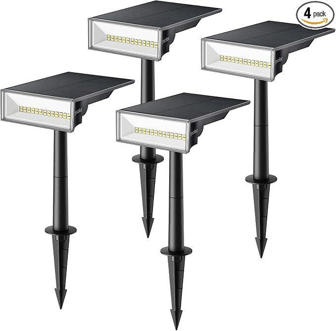 Consciot Solar Spot Lights Outdoor, 4 Pack, 600 Lumens, IP65 Waterproof by Consciot