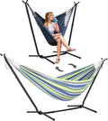 SUNCREAT 2-in-1 Convertible Backyard Fabric Hammock by SUNCREAT