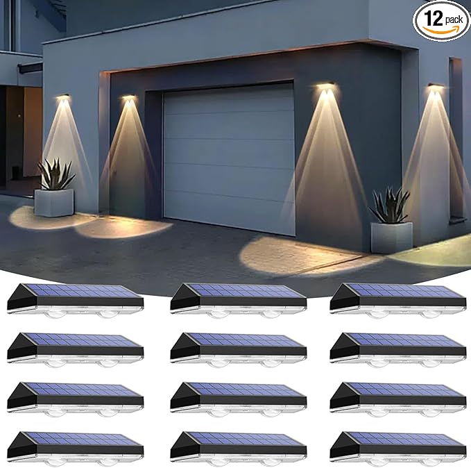 Solar Fence Lights Outdoor Waterproof LED by LIANGLOME