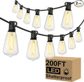 Brightever Outdoor String Lights 200FT Waterproof, Patio String Lights by Brightever