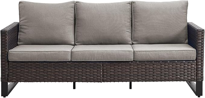 Belord Outdoor Couch Patio Furniture: Wicker Patio Sofa by Belord
