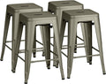 Furmax 24 Inch Metal Bar Stools Set of 4, Counter Height Bar Stools Height High by Furmax