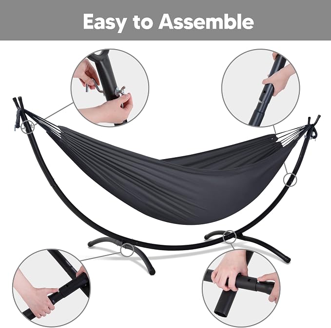 SUNCREAT Hammocks Standing Patio Hammock, Portable Hammock - Image 4