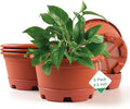 5 Pack 8.5 inch Plant Pot, Outdoor Flower Pots, Plastic pots by KPUVX