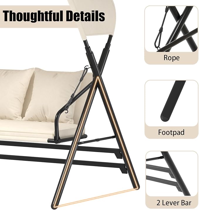 U-MAX 2 Seat Outdoor Porch Swings - Image 2