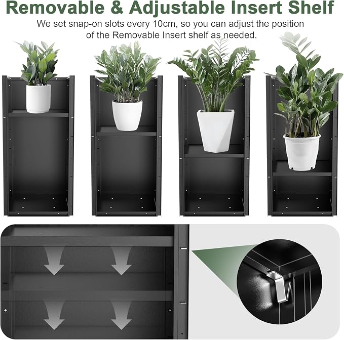 Tall Metal Planter Box for Outdoor Plants 15" L x 15" W x 30" H, Heavy Duty - Image 4