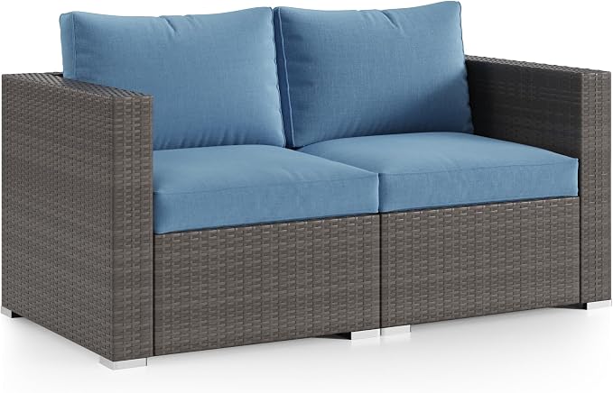 Wisteria Lane 2 Piece Patio Furniture Set of 2 Seats, Outdoor Wicker Patio by WisteriaLane
