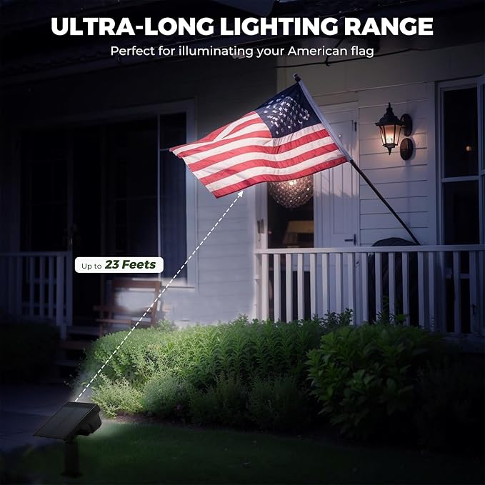 Kingsyard Solar Lights Outdoor Waterproof IP68, 47 LEDs 3 Lighting Modes USB & - Image 4
