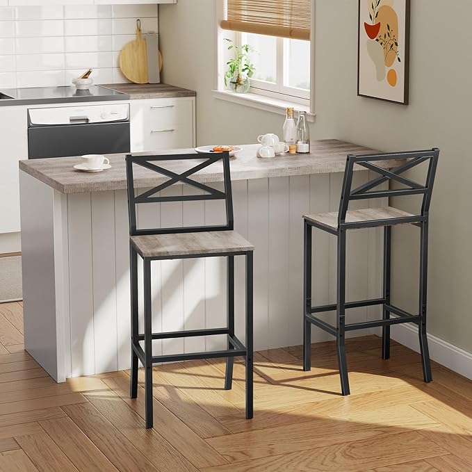 Bar Stools, Kitchen Breakfast Bar Chairs, Easy Assembly, - Image 6