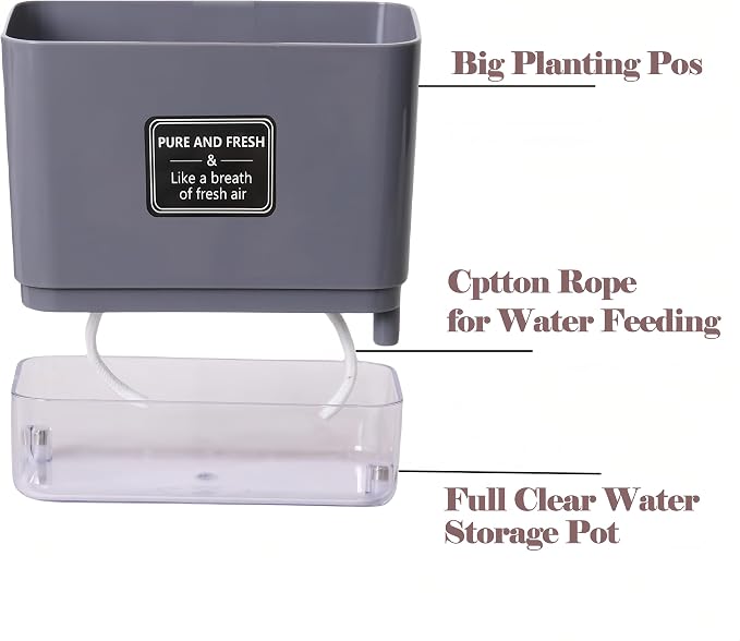 FAMZ Self Watering Pots for Outdoor Plants 4 Pack, Suitable for Indoor and - Image 4