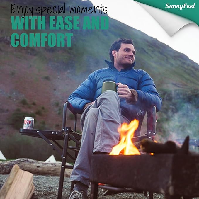 SUNNYFEEL Heated Camping Directors Chair, Heavy Duty, Oversized Outdoor - Image 6
