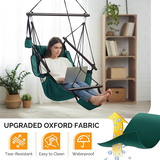 ONCLOUD Upgraded Unique Hammock Sky Chair, Air Deluxe Hanging Swing Seat - Image 3