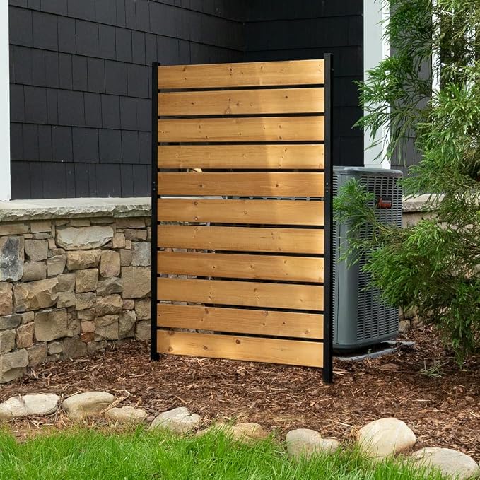 5ft H x 3.2ft W No Dig Enclo Concord Cedar Wood Privacy Screen, Great to Hide by Enclo
