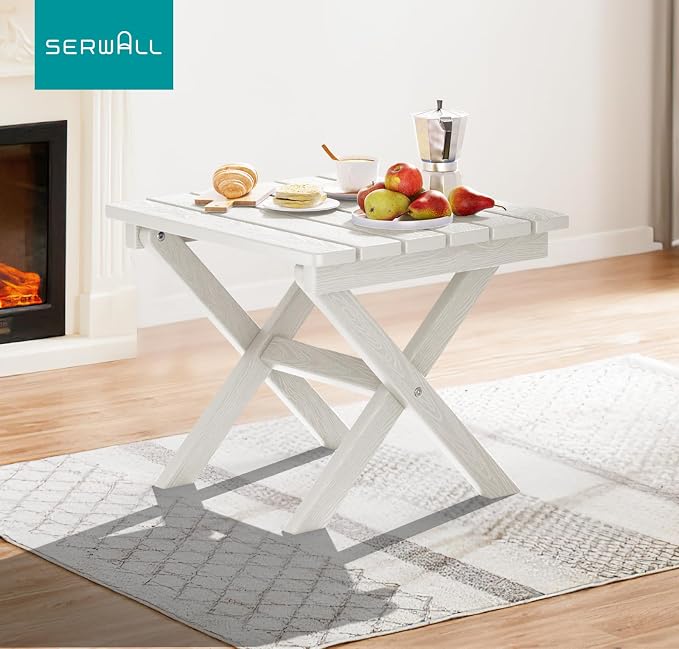 SERWALL Folding Outdoor Side Table Set of 6, Adirondack End Table - Image 8