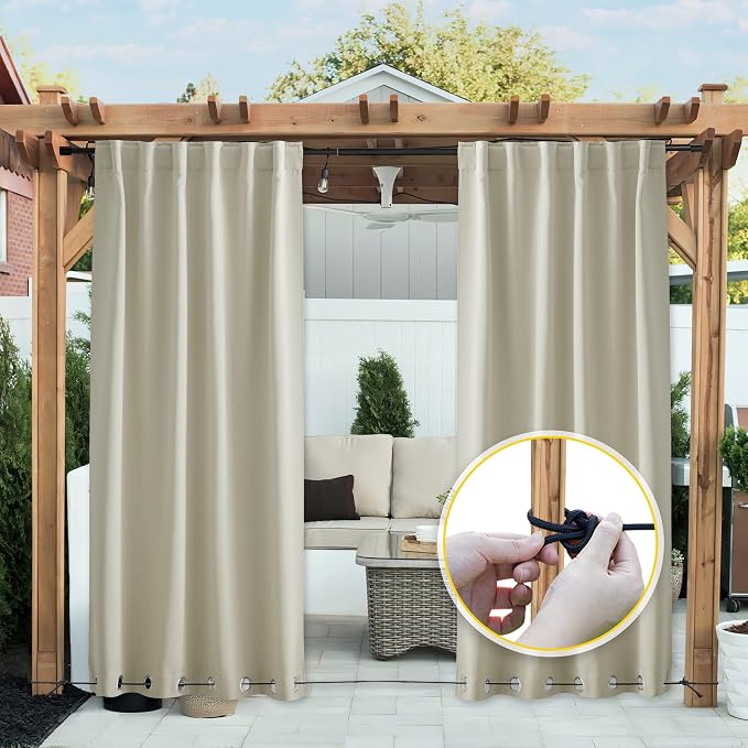NICETOWN 2 Panels Weighted Blackout Curtains - Image 2