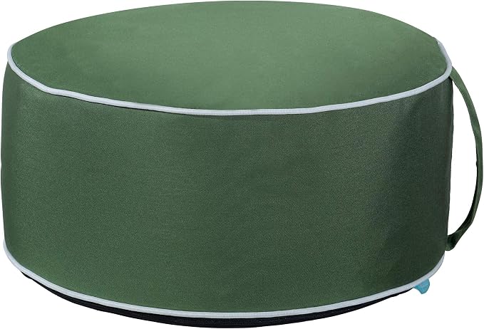 QILLOWAY Indoor/Outdoor Inflatable Stool, Round Ottoman, All Weather Foot Rest by QILLOWAY