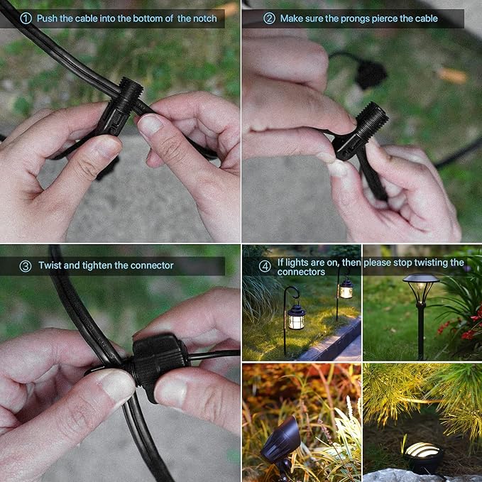 GOODSMANN Landscape Lighting Kits Low Voltage Spot Lights 8PK Landscape Flood - Image 8