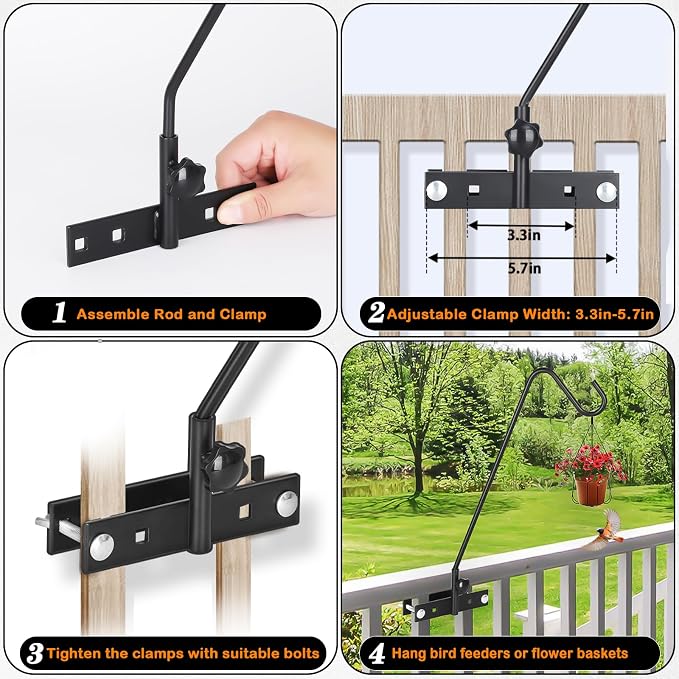 FEED GARDEN 2 Pack 13.5 Inch Deck Hooks - Image 6