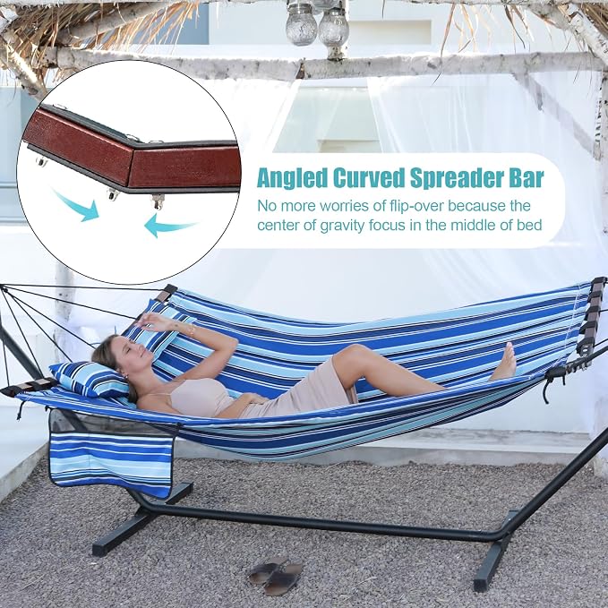 TegerDeger 12FT 2 Person Hammock Large Hammock 450LB Capacity - Image 3