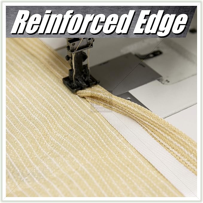 ColourTree 20' x 20' x 28.3' Beige Right Triangle CTAPRT20 Sun Shade Sail - Image 8