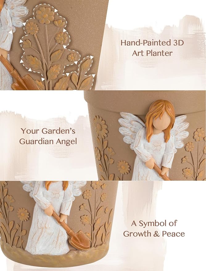 Gardening Gifts for Women: Hand-Painted 3D Art Planter for Plant Lover - Image 4