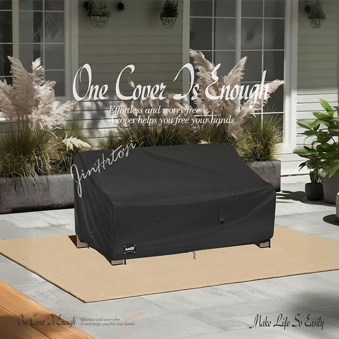 JinHrtoyi 3-Seater Outdoor Couch Cover, 85Wx38Dx35H inches Outdoor Furniture - Image 8