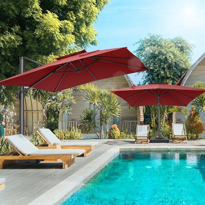 HOTEEL10x10ft Patio Umbrella Cantilever Umbrellas - Image 11
