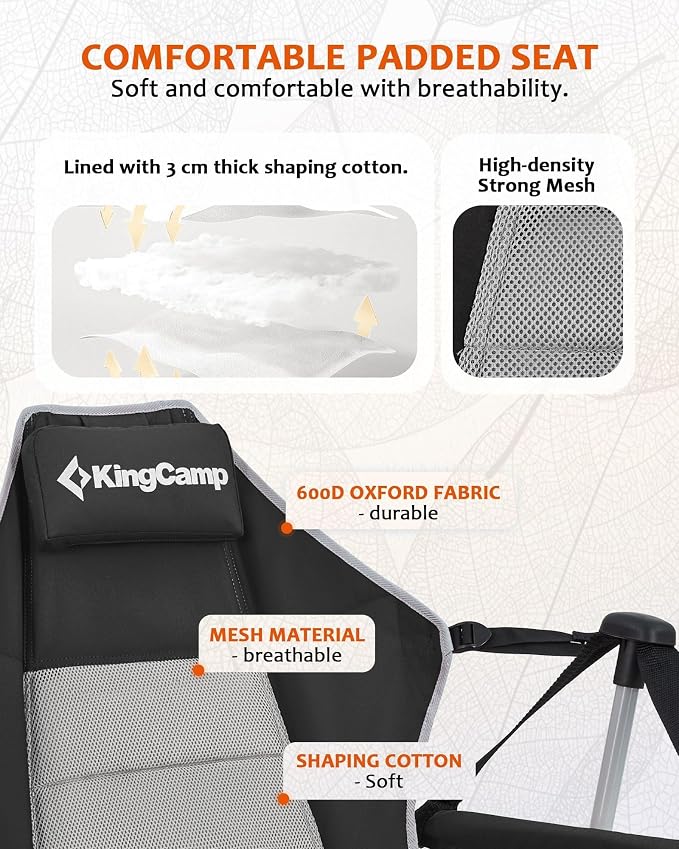 KingCamp Hammock Chair with Footrest – Heavy Duty Swinging Rocking Camping - Image 8