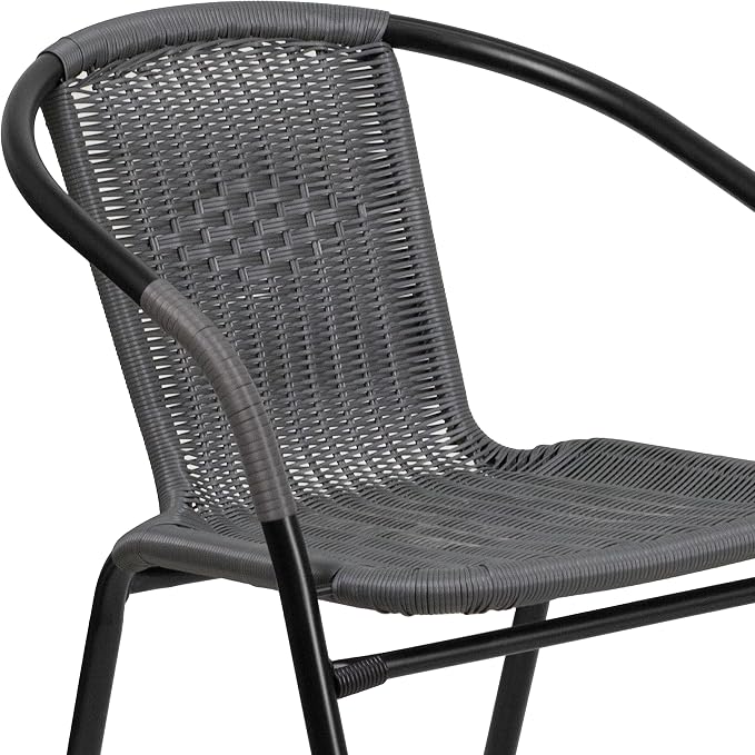 Flash Furniture Lila Modern Rattan Indoor/Outdoor Stackable Dining Chairs - Image 11