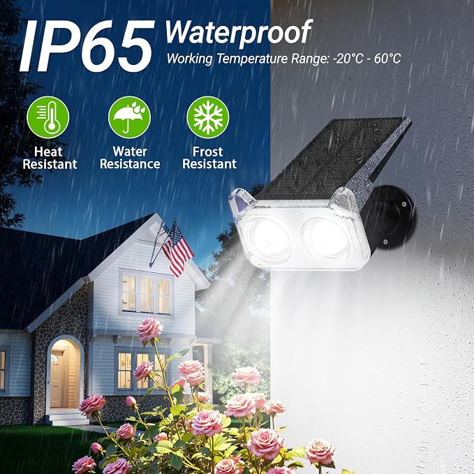 LETMY New Upgrade Solar Spot Lights Outdoor Waterproof - Image 6