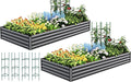 Quictent Galvanized Raised Garden Bed 8x4x1 Ft Metal Planter Box by QUICTENT