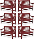 SERWALL Outdoor Bench, HDPE Outdoor Benches Weatherproof, 2-Person Garden Bench by SERWALL