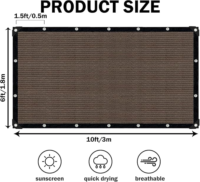 Mocha Sun Shade Cloth, Pergola Shade Cover - Image 2