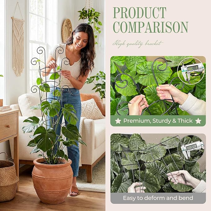 4 Pack 43 Inch Metal Plant Trellis - Image 4