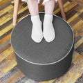 Outdoor Indoor Foam Stuffed Ottoman All Weather Waterproof Round Ottoman by Asuprui