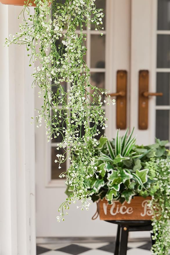 19Pcs Outdoor Artificial Boxwood UV Resistant Fake Stems Plants, Faux Plastic - Image 5