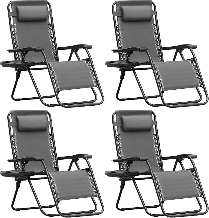 Homall Zero Gravity Chair Patio Folding Lawn Outdoor Lounge Gravity Camp by Homall